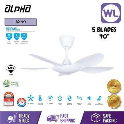 Picture of ALPHA CEILING FAN AX60/5B 40 WHITE