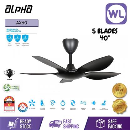 Picture of ALPHA CEILING FAN AX60/5B 40'' BLACK
