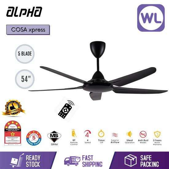 Picture of ALPHA CEILING FAN COSA XPRESS 54" BLK