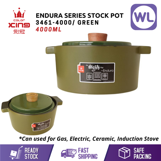 Picture of [4L/ INDUCTION] COLOR KING ENDURA STOCK POT (3461-4000/ GREEN)