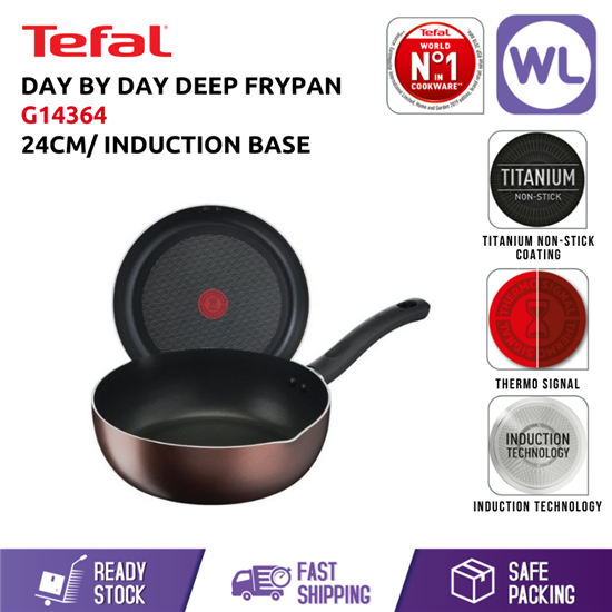 Picture of TEFAL COOKWARE DAY BY DAY DEEP FRYPAN G14364 (24CM/ INDUCTION BASE)