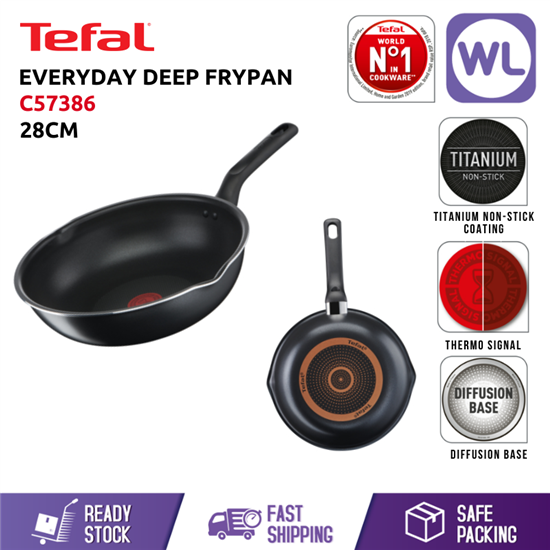 Picture of TEFAL COOKWARE EVERYDAY DEEP FRYPAN C57386 (28CM)