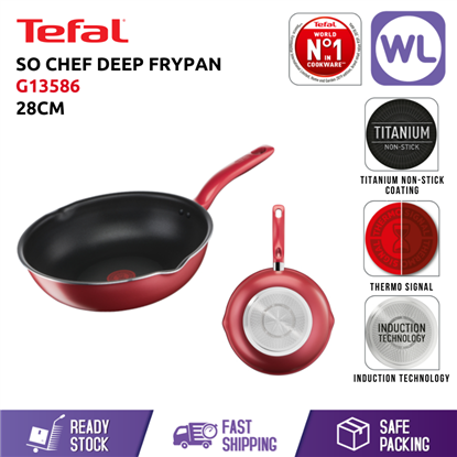 TEFAL COOKWARE SO CHEF DEEP FRYPAN G13586 (28CM/ INDUCTION BASE)的图片