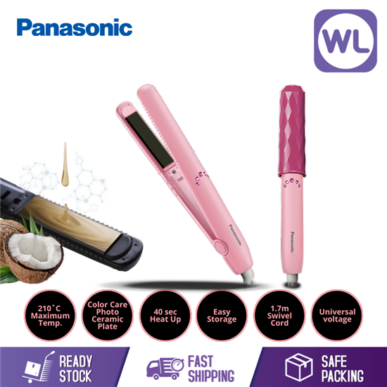 Picture of PANASONIC COMPACT HAIR STRAIGHTENER & CURLER EH-HV11P (PINK)
