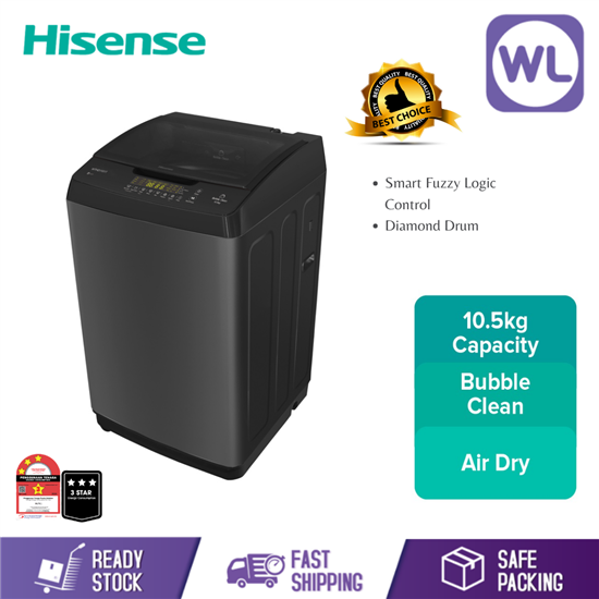 Picture of HISENSE 10.5kg TOP LOAD WASHER WTHD1101T