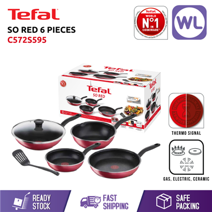 Picture of TEFAL SO RED 6 PIECES SET C572S595 (GIFT BOX)