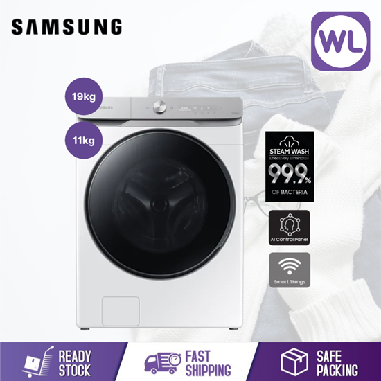 Picture of SAMSUNG 19/11kg FRONT LOAD WASHER DRYER WD19T6500GW/FQ