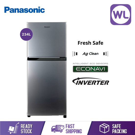 Picture of PANASONIC 2-DOOR TOP FREEZER REFRIGERATOR NR-BL263VPMY (234L/ SILVER)