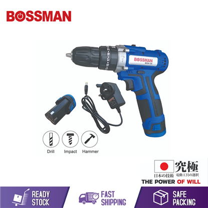 Picture of BOSSMAN 12V LI-ION CORDLESS IMPACT DRILL (3-MODE)(FREE BATTERY/CHARGER)(BCD-12I)