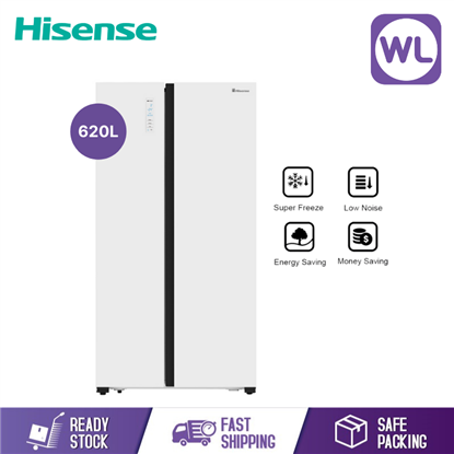 Picture of HISENSE SIDE BY SIDE FRIDGE RS686N4AWU (620L/ WHITE)