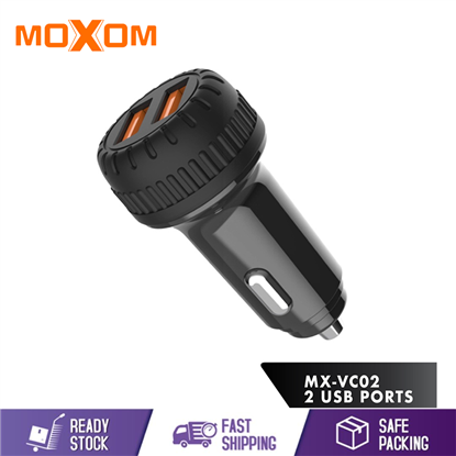 Picture of MOXOM DUAL USB PORT 2.4A CHARGING OUTPUT ULTRA-POWERFUL CAR CHARGER WITH MICRO CHARGING CABLE MX-VC02