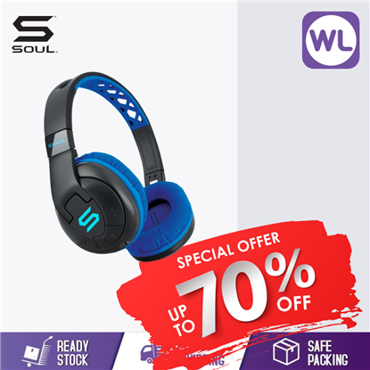 Picture of SOUL X-TRA WIRELESS BLUETOOTH OVER-EAR HEADPHONES (Blue)