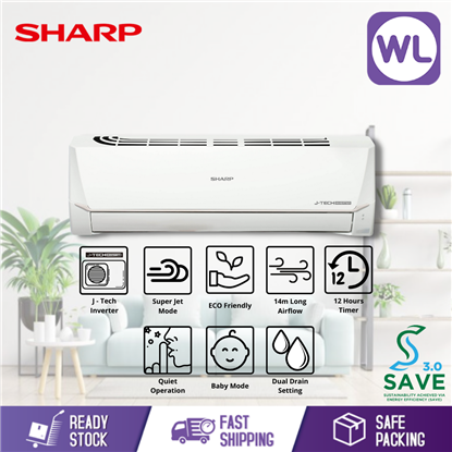 Picture of SHARP AIR CONDITIONER STANDARD INVERTER 1.0HP AHX9VED2