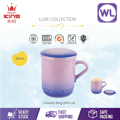 Picture of COLOR KING LUXE MUG WITH LID 380ML (PURPLE)