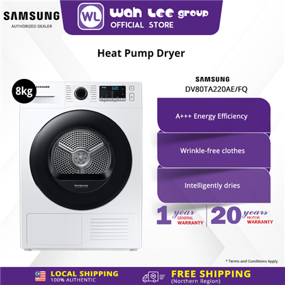 Picture of SAMSUNG HEAT PUMP DRYER DV80TA220AE/FQ (8KG)_WHITE