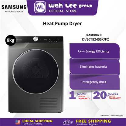 Picture of SAMSUNG HEAT PUMP DRYER DV90T8240SX/FQ (9KG)_BLACK