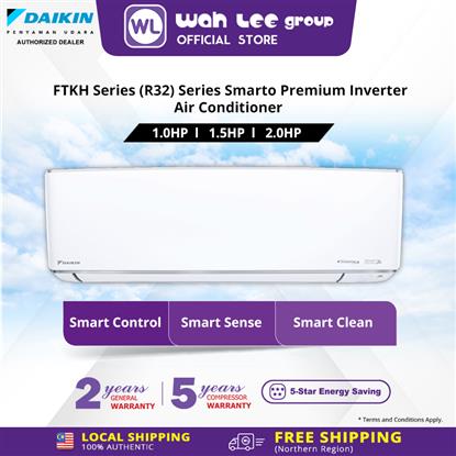 Picture of DAIKIN Smarto Premium Inverter Air Conditioner FTKH R32 (1.0HP) FTKH28B/RKU28B-3WMY-LF 