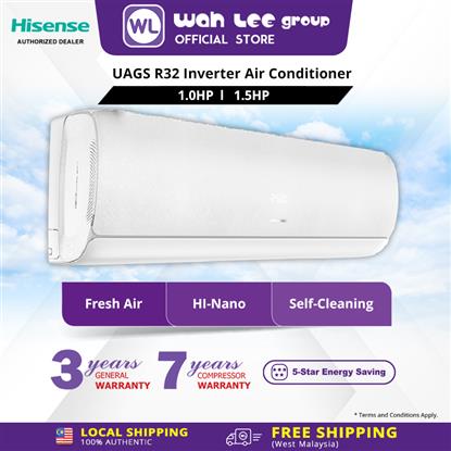 Picture of Hisense 1.0HP R32 Inverter Air Conditioner AI10UAGS Sterilization Series With Hi-Nano