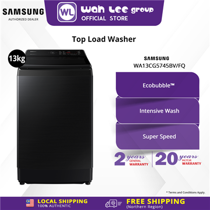 Picture of SAMSUNG TOP LOAD WASHER WITH ECOBUBBLE™ WA13CG5745BVFQ 13KG