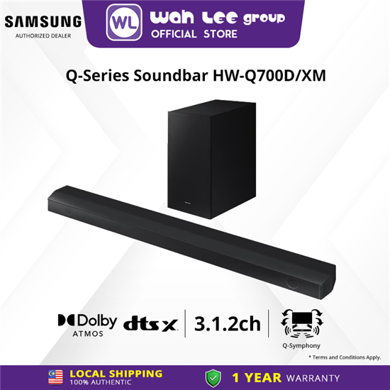 Picture of Samsung Q-Series Soundbar HW-Q700D 3.1.2ch with Sub Woofer (2024) | Wireless Dolby Atmos | SpaceFit Sound  | HW-Q700D/XM  