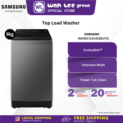 Picture of SAMSUNG TOP LOAD WASHER WITH ECOBUBBLE WA90CG4545BDFQ 9KG