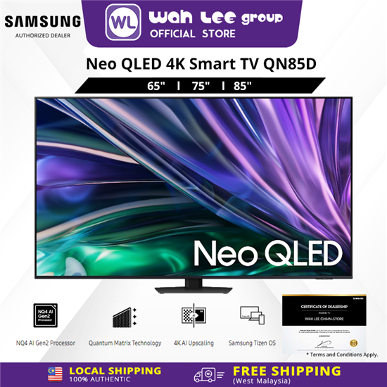 Picture of [FREE SHIPPING WEST MALAYSIA ONLY] Samsung QN85D Neo QLED 4K Smart TV (2024) | NQ4 AI Gen2 Processor | Quantum Matrix Technology | 4K AI Upscaling  