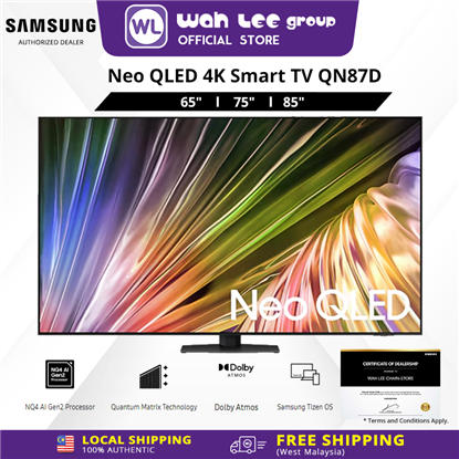 Picture of Samsung Neo QLED 4K QN87D Smart TV (2024) | NQ4 AI Gen2 Processor | Quantum Matrix Technology | Dolby Atmos  