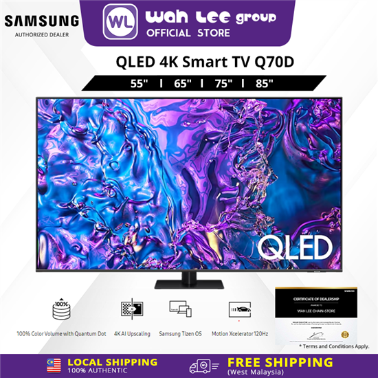 Picture of Samsung QLED Q70D 4K Smart TV (2024) | 100% Color Volume with Quantum Dot | 4K AI Upscaling | Motion Xcelerator 120Hz  