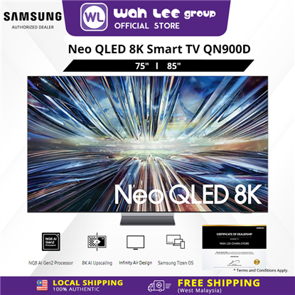 Picture of Samsung Neo QLED 8K QN900D Smart TV (2024) | NQ8 AI Gen3 Processor | 8K AI Upscaling Pro | Infinity Air Design  