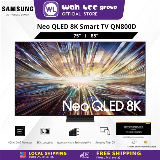 Picture of [FREE SHIPPING WEST MALAYSIA ONLY] Samsung Neo QLED 8K QN800D Smart TV (2024) | NQ8 AI Gen2 Processor | 8K AI Upscaling Pro | Quantum Matrix Technology Pro  