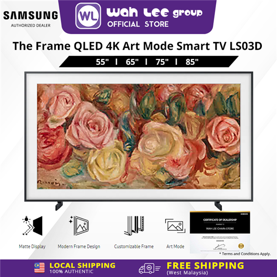 Picture of [FREE SHIPPING WEST MALAYSIA ONLY] Samsung The Frame LS03D QLED 4K Art Mode Smart TV (2024) | Modern Frame Design | Art Mode | Matte Display | Customizable  