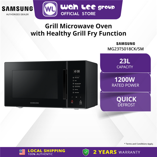 Picture of SAMSUNG 23L Bespoke Grill Microwave Oven -Grill Fry Pure Black