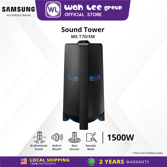 Picture of Samsung Sound Tower / Bass Boost / Build-in Woofer / Karaoke / Bluetooth / LED |  MX-T70/XM  