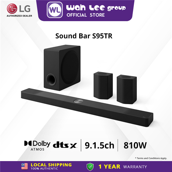 Picture of  LG Home Theater Soundbar S95TR with Surround Sound Rear Speakers 9.1.5 channel