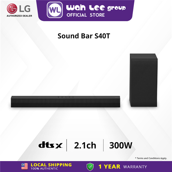 Picture of LG S40T 300W 2.1ch soundbar with Dolby Digital and DTS Digital Surround