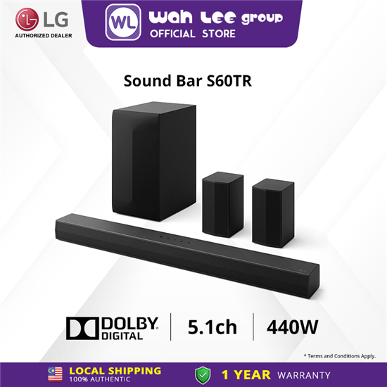 Picture of LG Home Theater Soundbar  S60TR with Surround Sound Rear Speakers 5.1 channel