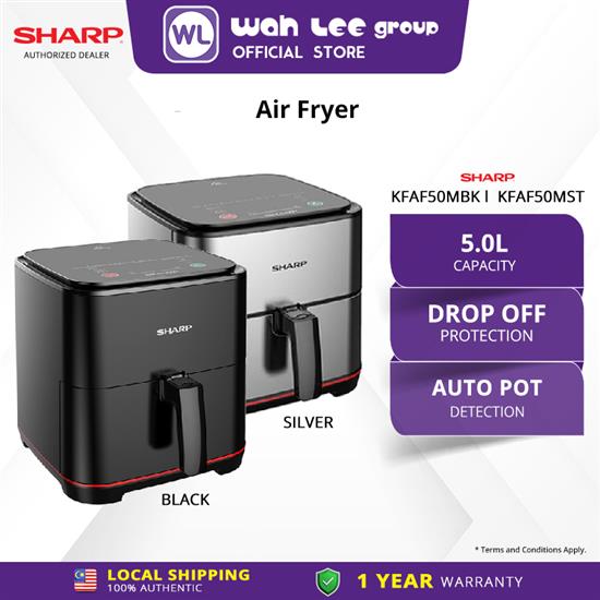 Picture of SHARP AIR FRYER 5L KFAF50MBK (BLACK) / KFAF50MST (SILVER)