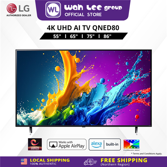 Picture of LG QNED80TSA AI TV 55" 65" 75" 86" HDR10 4K UHD (2024)