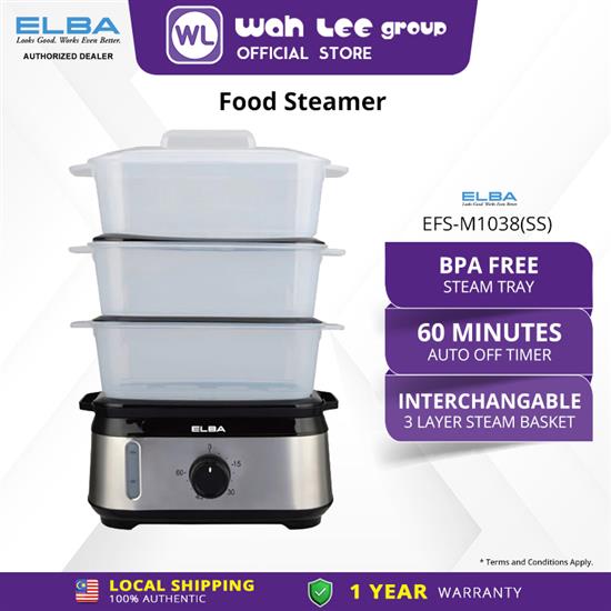 Picture of ELBA Food Steamer EFS-M1038(SS) - 3 Detachable Layers (10L)  