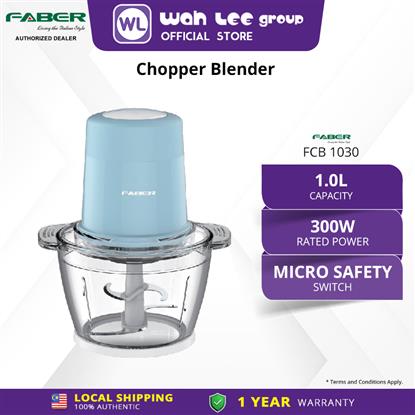 Faber Detachable Stainless Steel Blades Electric Chopper Blender Fcb1030 300W Pengisar  的图片