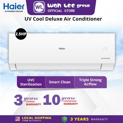 Picture of [5 Star] Haier 2.5HP Inverter Air Conditioner / UVC Sterilization / Smart Clean & Dry - HSU-25VQC22  