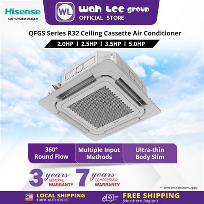 Picture of Hisense Ceiling Cassette Air Conditioner 中央空调 (3.5/5.0HP / R32) - AUC35QFGS & AUC50QFGS