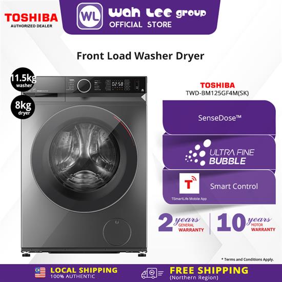 Picture of TOSHIBA WASHER DRYER TWD-BM125GF4M(SK) 11.5KG/8KG