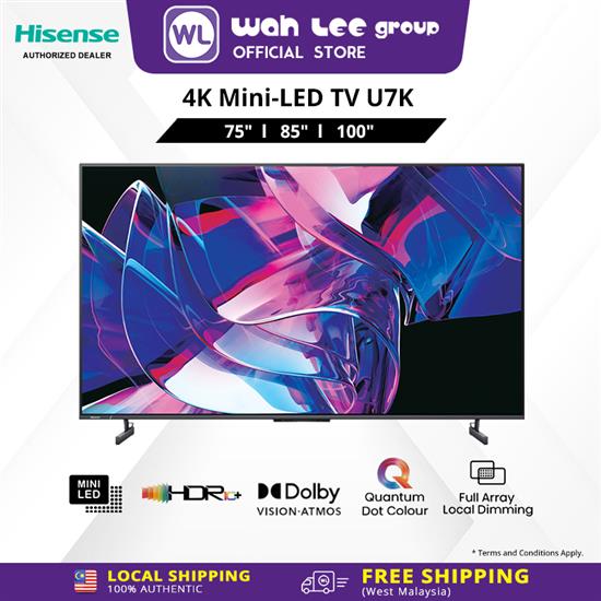 Picture of Hisense 4K Mini-LED TV U7K Series 75", 85" 100" tv