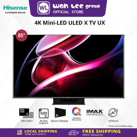 Picture of [FREE SHIPPING WEST MALAYSIA ONLY] Hisense 4K Mini-LED ULED X TV 85UX Series
