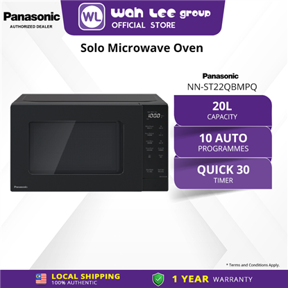 Picture of PANASONIC  20L SOLO MICROWAVE OVEN NN-ST22QBMPQ WITH 10 PRE-PROGRAMMED AUTO MENUS  