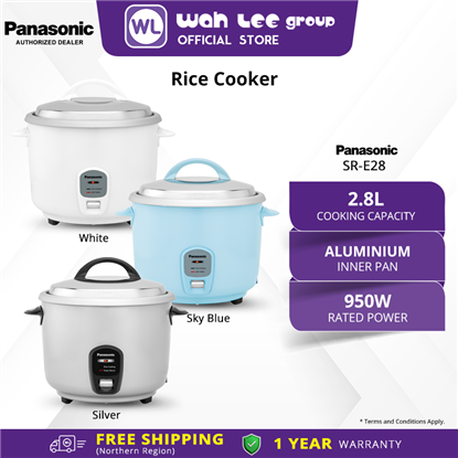 Picture of PANASONIC SR-E28 DURABLE AND HIGH PERFORMANCE RICE COOKER (2 COLORS) SR-E28ASKN/LSKN