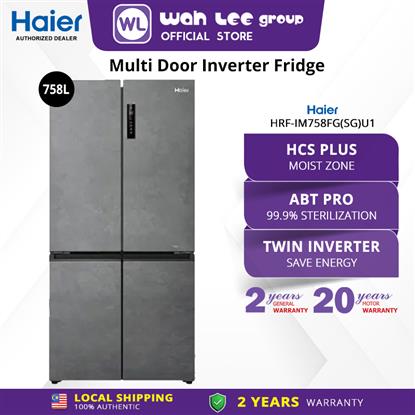 Picture of HAIER MULTIDOOR FRIDGE HRF-IM758FG(SG)U1 (758L) GLASS SLATE GRAY