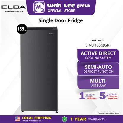 Picture of ELBA SINGLE DOOR FRIDGE ER-Q1856(GR) 185 LITRE