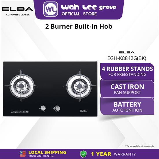 Picture of ELBA BUILT-IN GLASS STOVE EGH-K8842G(BK)